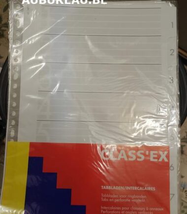 Jeu d'intercalaires de 7 Classex réf 14017