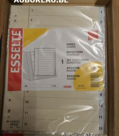 INDEX-Jeu d'intercalaires de 12 Esselte réf 47105