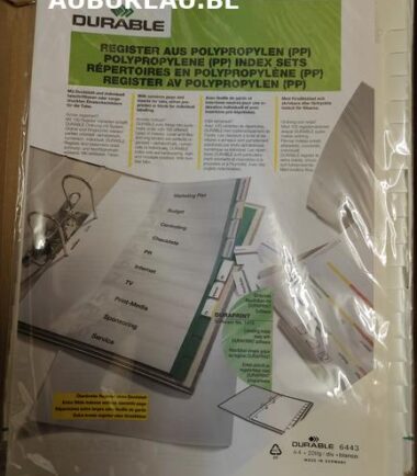 Jeu d'intercalaires de 20 Durable réf 6443