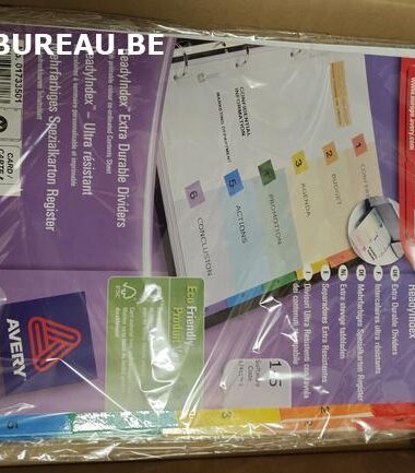 Jeu d'intercalaires de 5 ultra résistant Avery réf 01733501