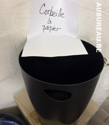 Corbeille à papier coloris noir réf. 45399D