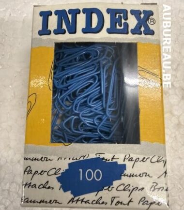 Bte de 100 attache tout coloris bleu