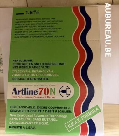 Bte de 12 feutres Artline 70 encre rouge