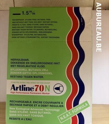 Btes de 12 feutres Artline réf. 70 encre noire