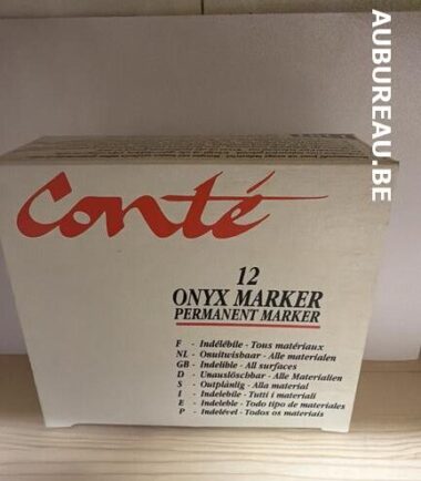 Bte de 12 marqueurs Conte Onyx encre bleue