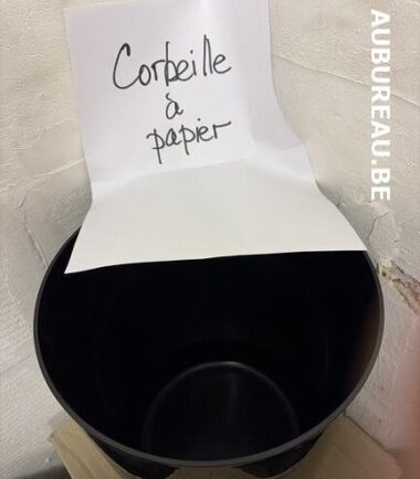 Corbeille à papier coloris noir gamme Manade