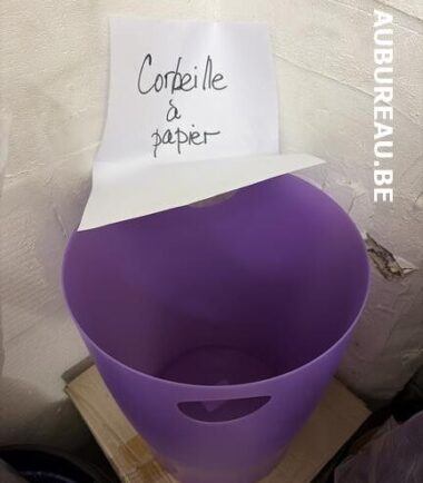 Corbeille à papier coloris mauve réf. 45399D