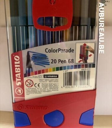Bte de 20 feutres Stabilo Pen 68 coloris divers
